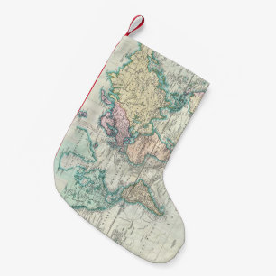 kaart van de wereld (1801) kleine kerstsok