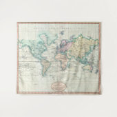  kaart van de wereld (1801) wandkleed (Voorkant (horizontaal))