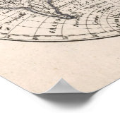 kaart van de wereld (1812) poster (Hoek)