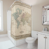 kaart van de wereld (1823) 2 douchegordijn (In situ)