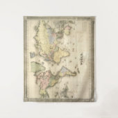  kaart van de wereld (1840) wandkleed (Voorkant)
