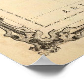  kaart van de wereld (1860) poster (Hoek)