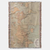  kaart van de wereld (1870) deken (Voorkant Verticaal)