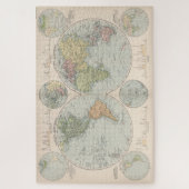 kaart van de wereld (1892) legpuzzel (Verticaal)