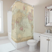  kaart van de wereld (1901) douchegordijn (In situ)