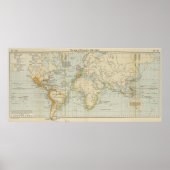  kaart van de wereld (1911) 2 poster (Voorkant)