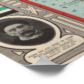  kaart van de wereld (1913) poster (Hoek)