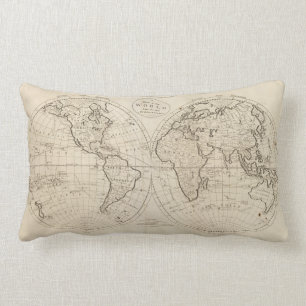 Kaart van de wereld 2 kussen