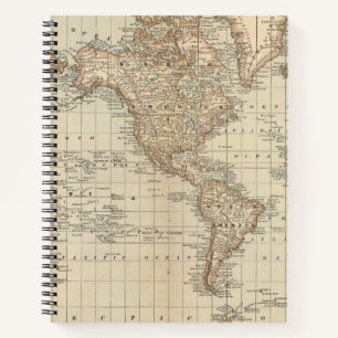 Kaart van de wereld 3 notitieboek