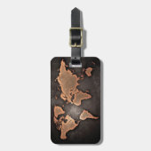 Kaart van de wereld bagagelabel (Voorkant verticaal)