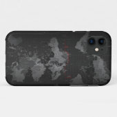 Kaart van de wereld Case-Mate iPhone case (Achterkant (horizontaal))