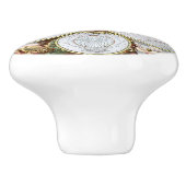 Kaart van de wereld keramische knop (Zijkant)