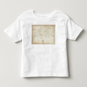 Kaart van de wereld kinder shirts