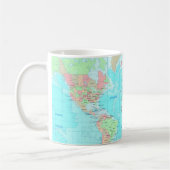 Kaart van de wereld koffiemok (Links)