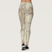 Kaart van de wereld leggings (Achterkant)