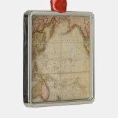 Kaart van de wereld metalen ornament (Rechts)