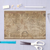 kaart van de wereld meubels decoupage papier (Craft)