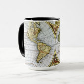 Kaart van de wereld mok (Voorkant links)