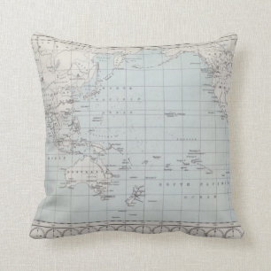 Kaart van de wereld op de prognose van Mercator Kussen
