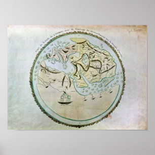 Kaart van de wereld poster
