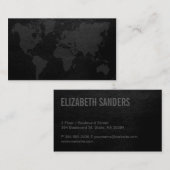 Kaart van de wereld | uitvoerend visitekaartje (Voorkant / Achterkant)