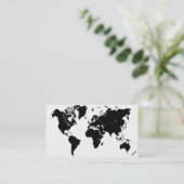 Kaart van de wereld - Visitekaartje (Staand voorkant)