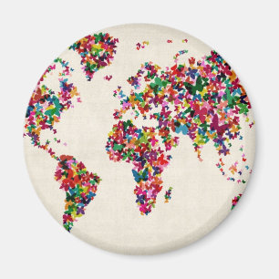 Kaart van de Wereldkaart Magneet
