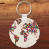 Kaart van de Wereldkaart Sleutelhanger (Voorkant)