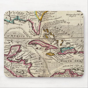 Kaart van de West Indies, Mexico of Nieuw-Spanje Muismat