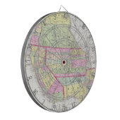  kaart van de Westerne Verenigde Staten (1853) Dartbord (Voorkant Links)