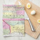  kaart van de Westerne Verenigde Staten (1853) Theedoek (Quarter Fold)