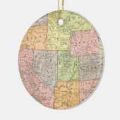 kaart van de Westerne Verenigde Staten Keramisch Ornament (Links)