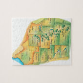 Kaart van de Westerne Verenigde Staten Legpuzzel (Horizontaal)