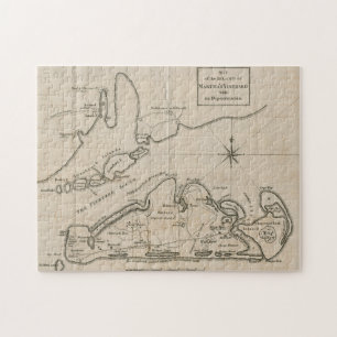 kaart van de wijngaard van Martha (1782) Legpuzzel