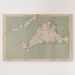 kaart van de wijngaard van Martha (1891) Legpuzzel