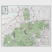  kaart van de Witte bergen Cadeaupapier (Vlak)