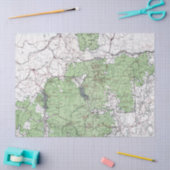  kaart van de Witte bergen Tissuepapier (Craft)