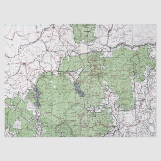  kaart van de Witte bergen Tissuepapier (Voorkant)