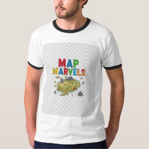 Kaart van de wonderen. t-shirt