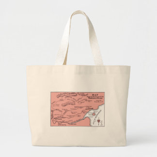 Kaart van de Zak van de Rivier Truelove Grote Tote Bag