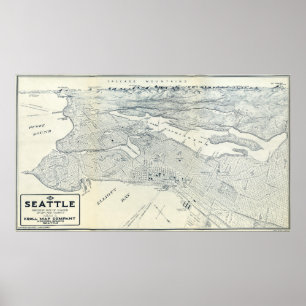 KAART VAN DE ZETEL 1925 POSTER