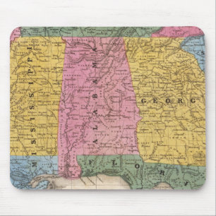 Kaart van de zuidelijke staten muismat