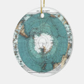 Kaart van de Zuidpool Keramisch Ornament (Links)