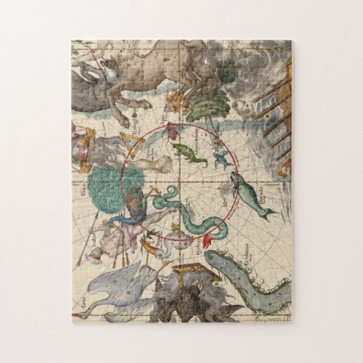 kaart van de zuidpool legpuzzel (Verticaal)