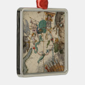  kaart van de zuidpool metalen ornament (Rechts)