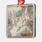  kaart van de zuidpool metalen ornament (Links)