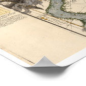  kaart van de zuidpool poster (Hoek)