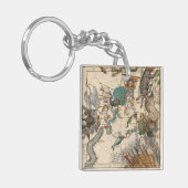  kaart van de zuidpool sleutelhanger (Voorkant Links)