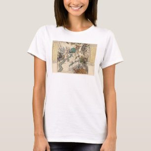 kaart van de zuidpool t-shirt