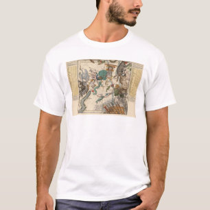 kaart van de zuidpool t-shirt